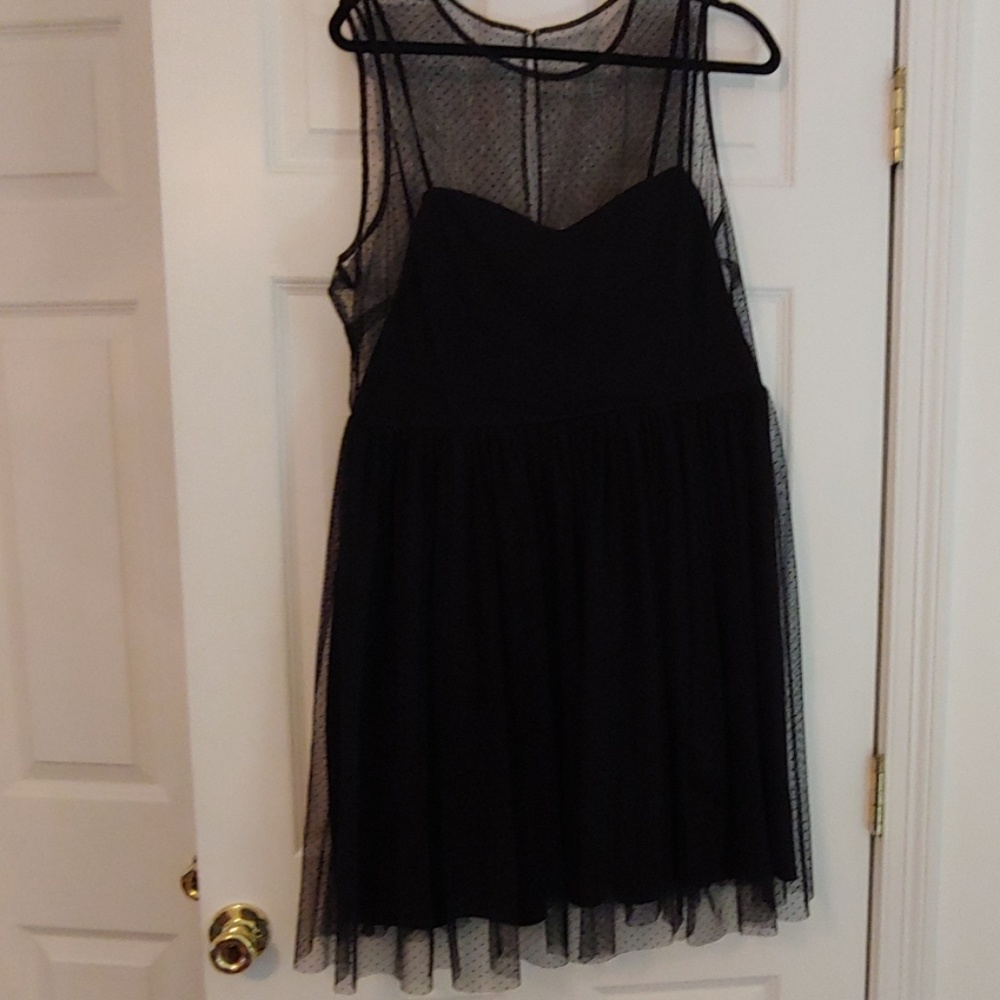 Lauren Conrad Mesh Polka dot Cocktail Dress